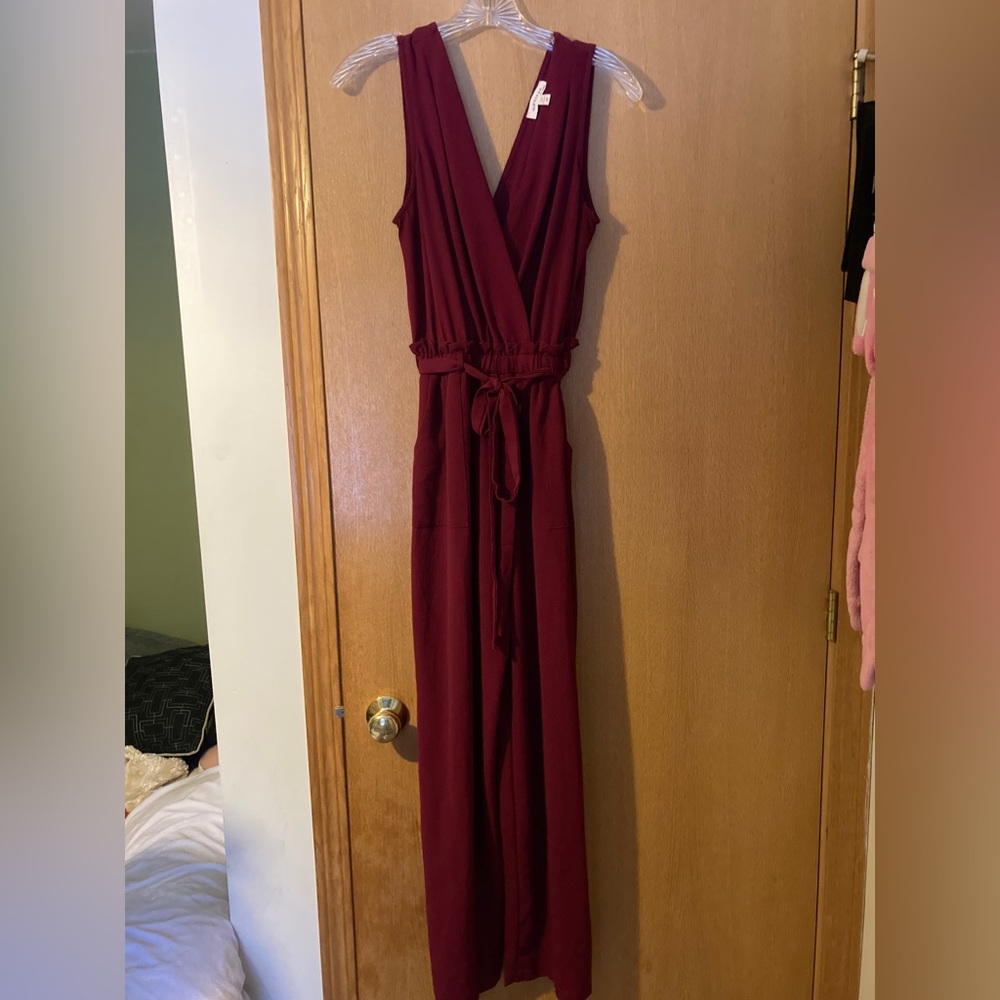 Monteau maroon jumpsuit